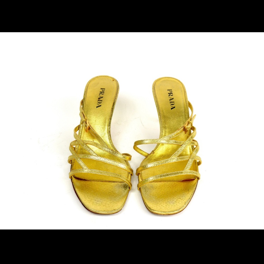 Gold Prada Sandals - 8.5